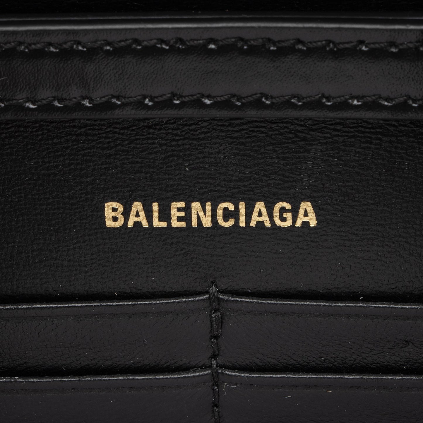 Luxury Balenciaga  Shiny Calfskin Hourglass Wallet on Chain Bag (SHF-RgTbFx)