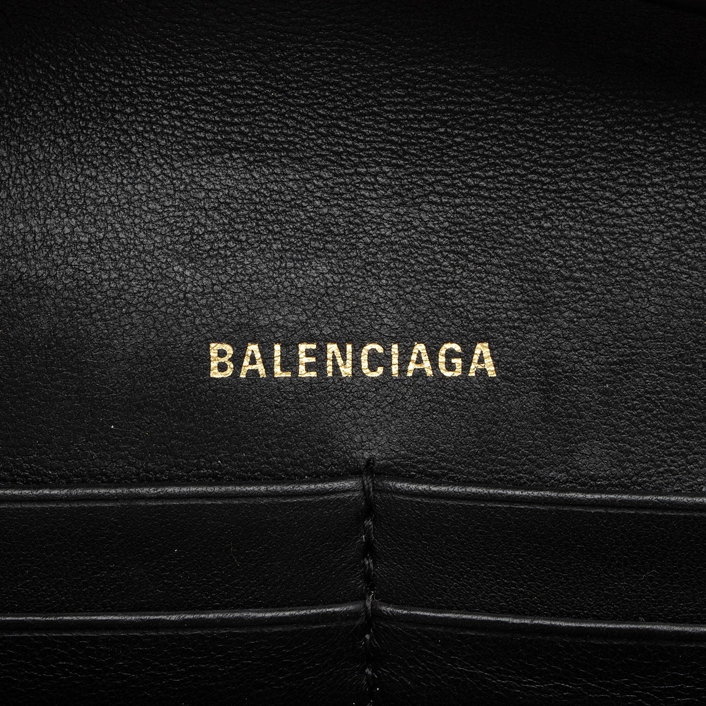 Luxury Balenciaga  Shiny Calfskin Hourglass Wallet on Chain Bag (SHF-PW1B0p)