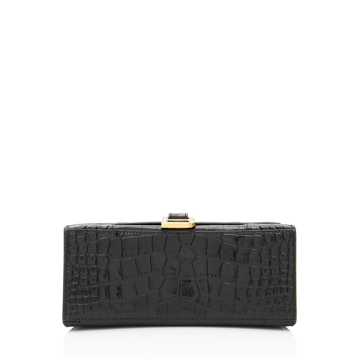 Luxury Balenciaga  Shiny Croc Embossed Calfskin Hourglass Small Top Handle (SHF-4EXjgI)