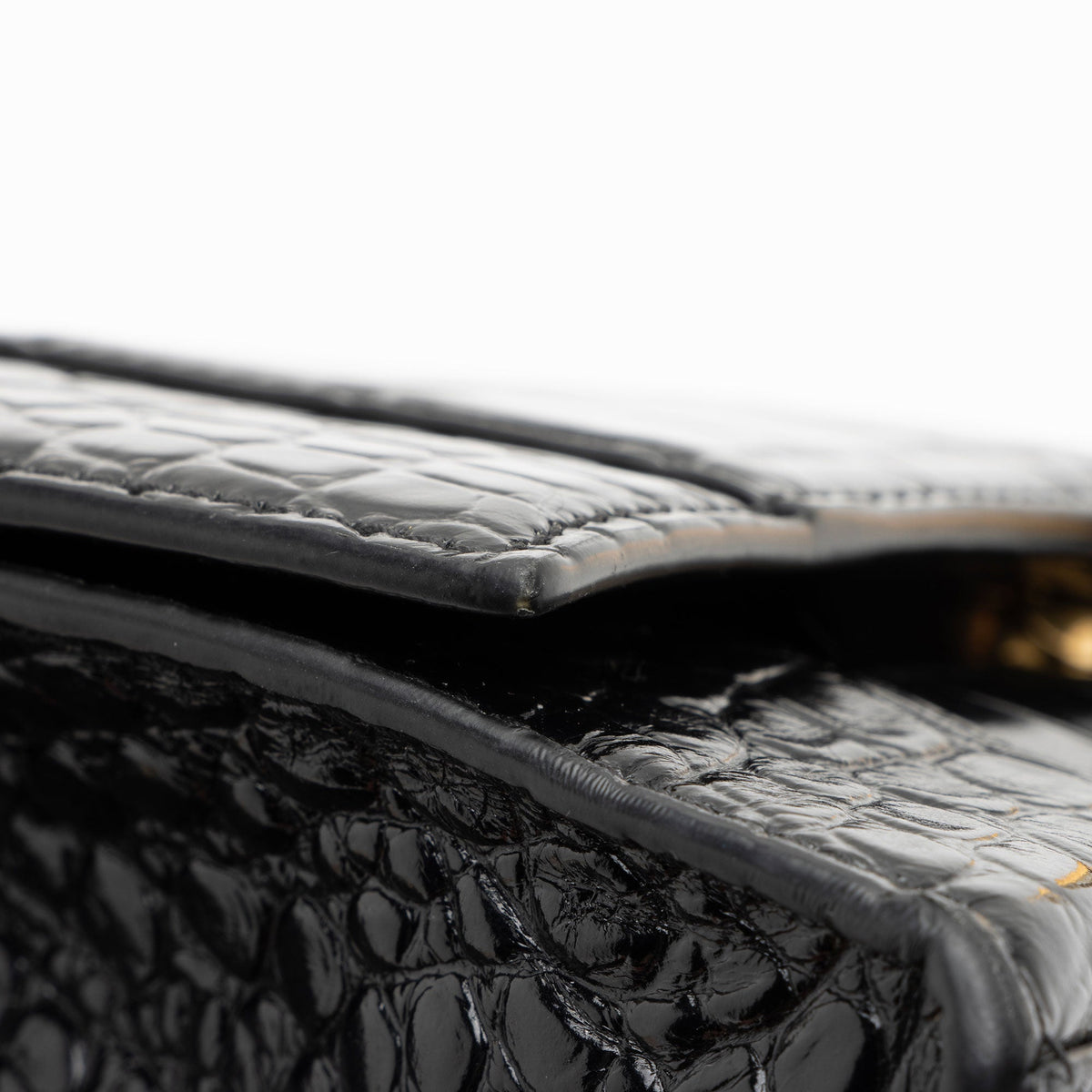 Luxury Balenciaga  Shiny Croc Embossed Calfskin Hourglass Small Top Handle (SHF-4EXjgI)