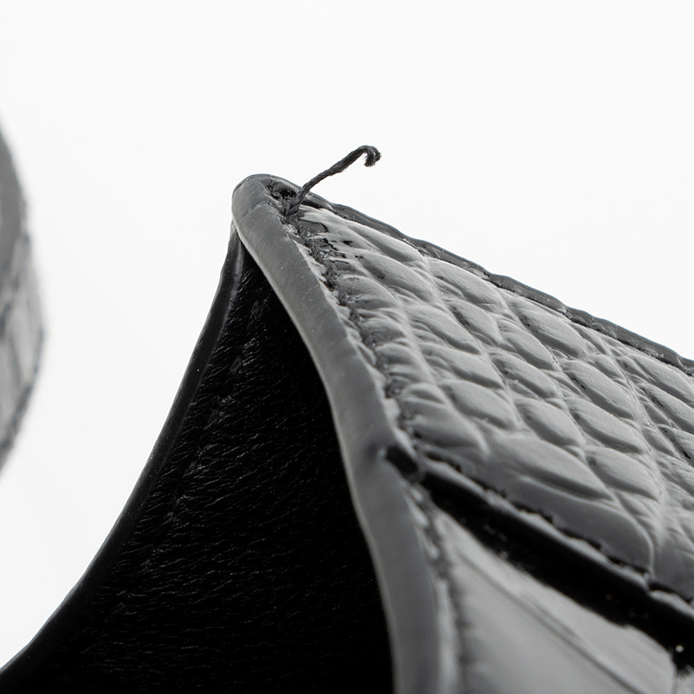 Luxury Balenciaga  Shiny Croc Embossed Calfskin Hourglass XS Satchel (SHF-20783)