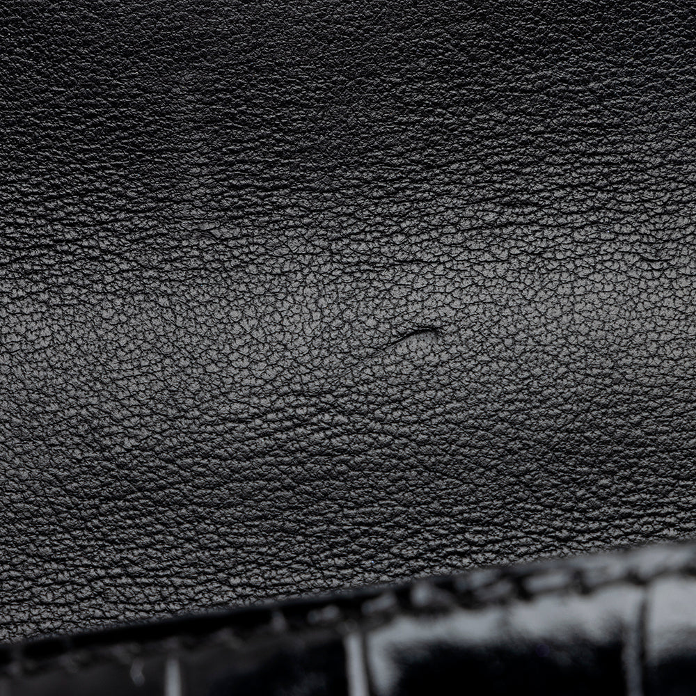 Luxury Balenciaga  Shiny Croc Embossed Calfskin Hourglass XS Satchel (SHF-20783)