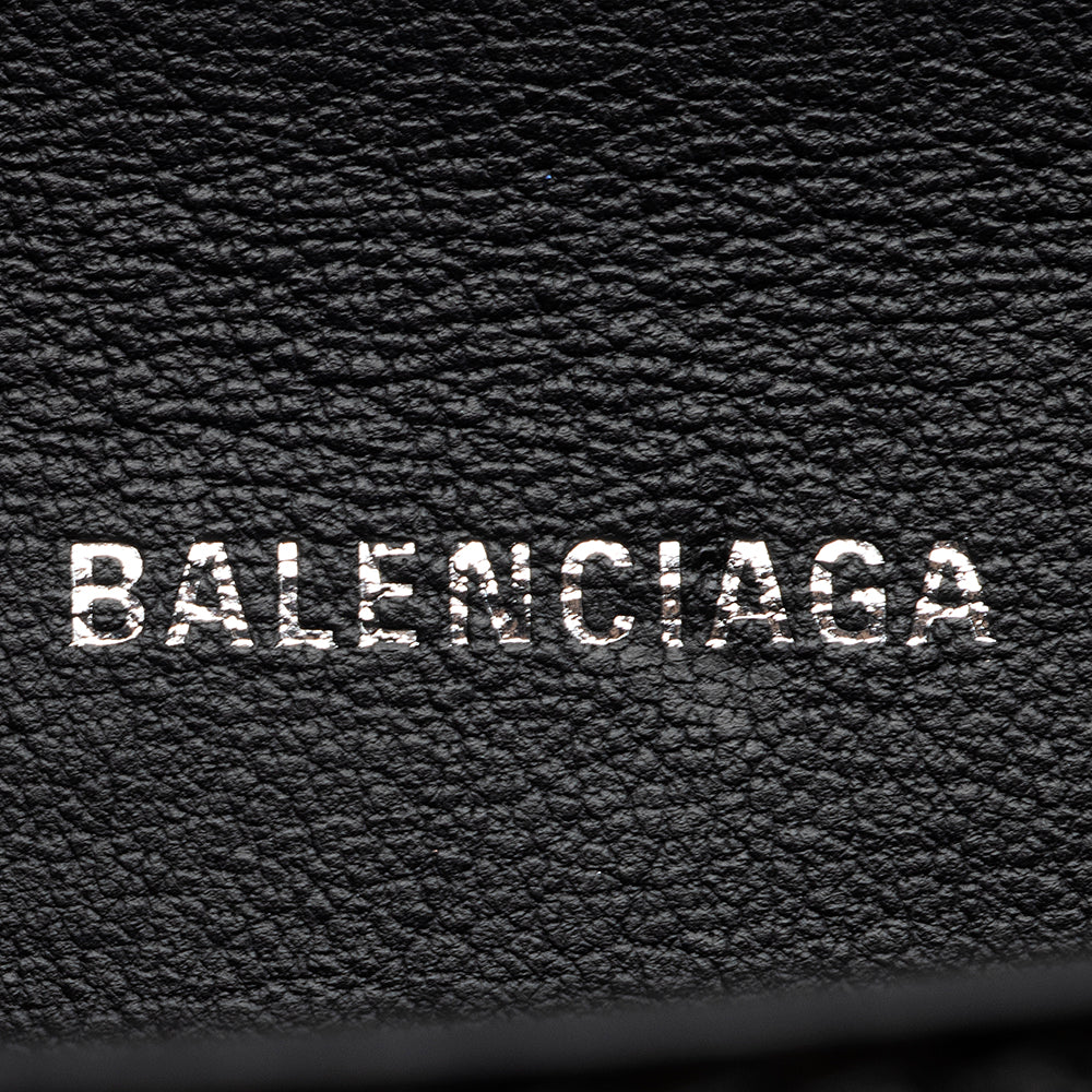 Luxury Balenciaga  Shiny Croc Embossed Calfskin Hourglass XS Satchel (SHF-20783)