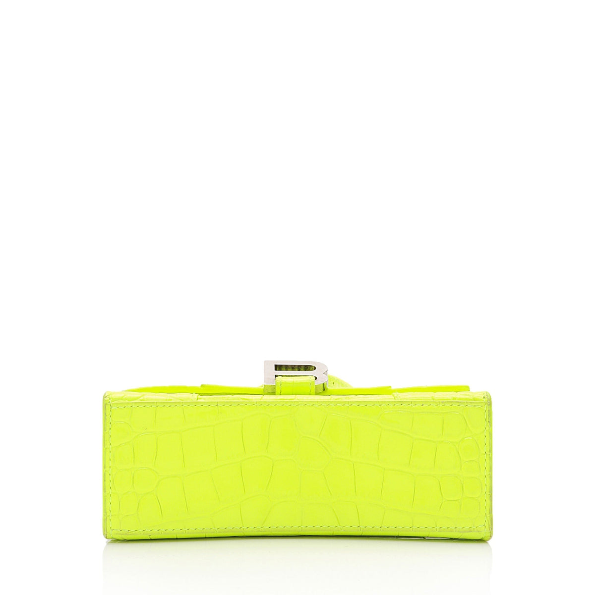 Luxury Balenciaga  Shiny Croc Embossed Calfskin Hourglass XS Top Handle (SHF-vSVXrb)