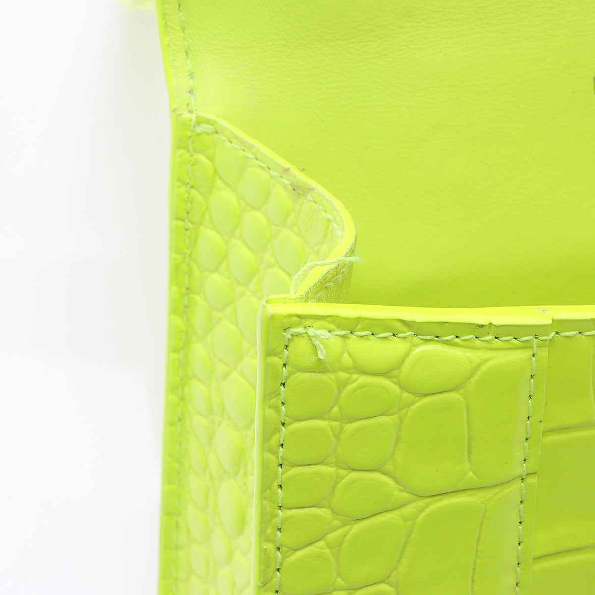 Luxury Balenciaga  Shiny Croc Embossed Calfskin Hourglass XS Top Handle (SHF-vSVXrb)