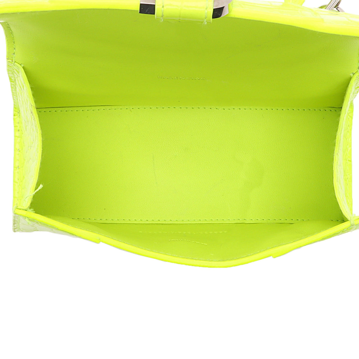 Luxury Balenciaga  Shiny Croc Embossed Calfskin Hourglass XS Top Handle (SHF-vSVXrb)