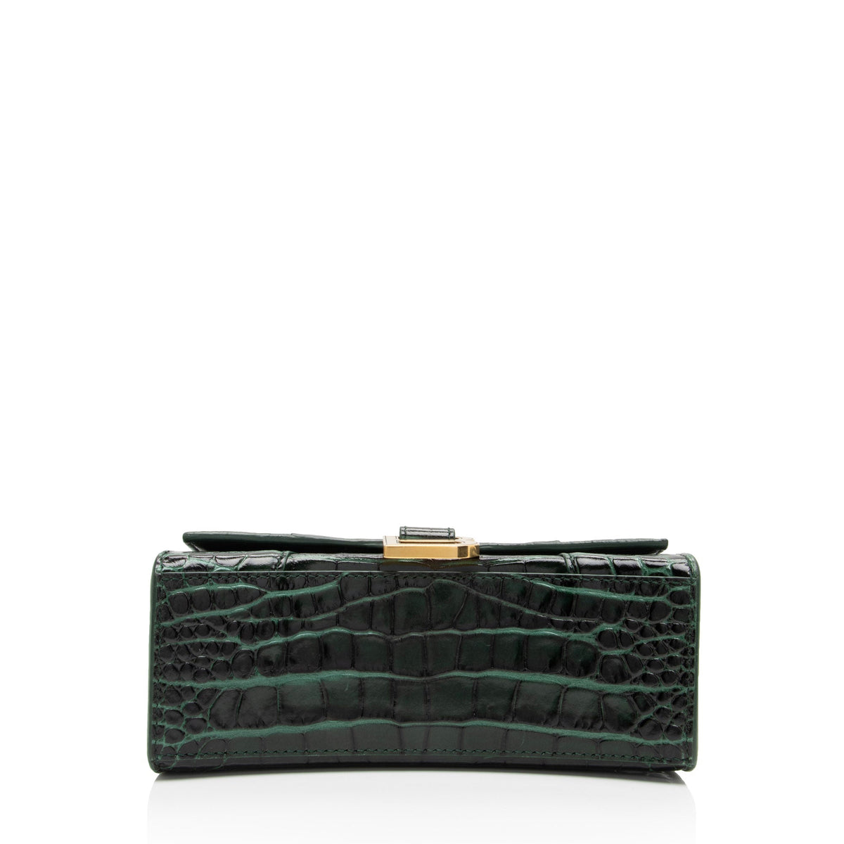 Luxury Balenciaga  Shiny Croc Embossed Calfskin Hourglass XS Satchel (SHF-7TCss3)