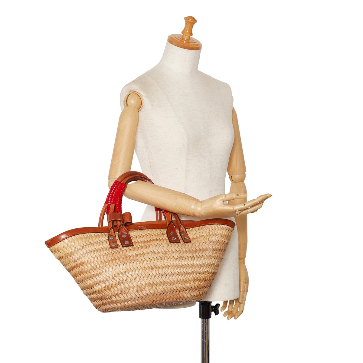 Luxury Balenciaga  Small Straw Bistrot Panier (SHG-u0lUVG)