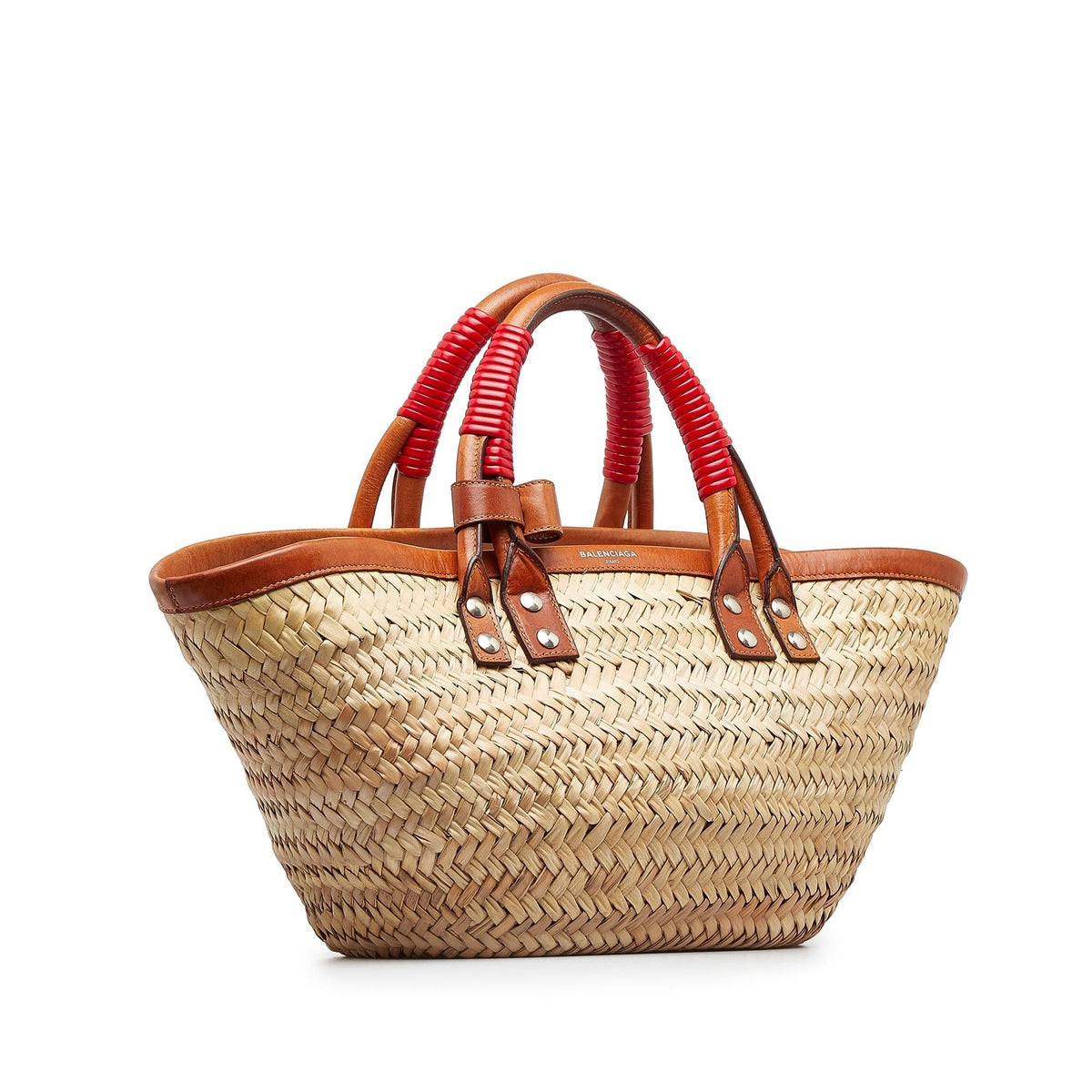 Luxury Balenciaga  Small Straw Bistrot Panier (SHG-u0lUVG)
