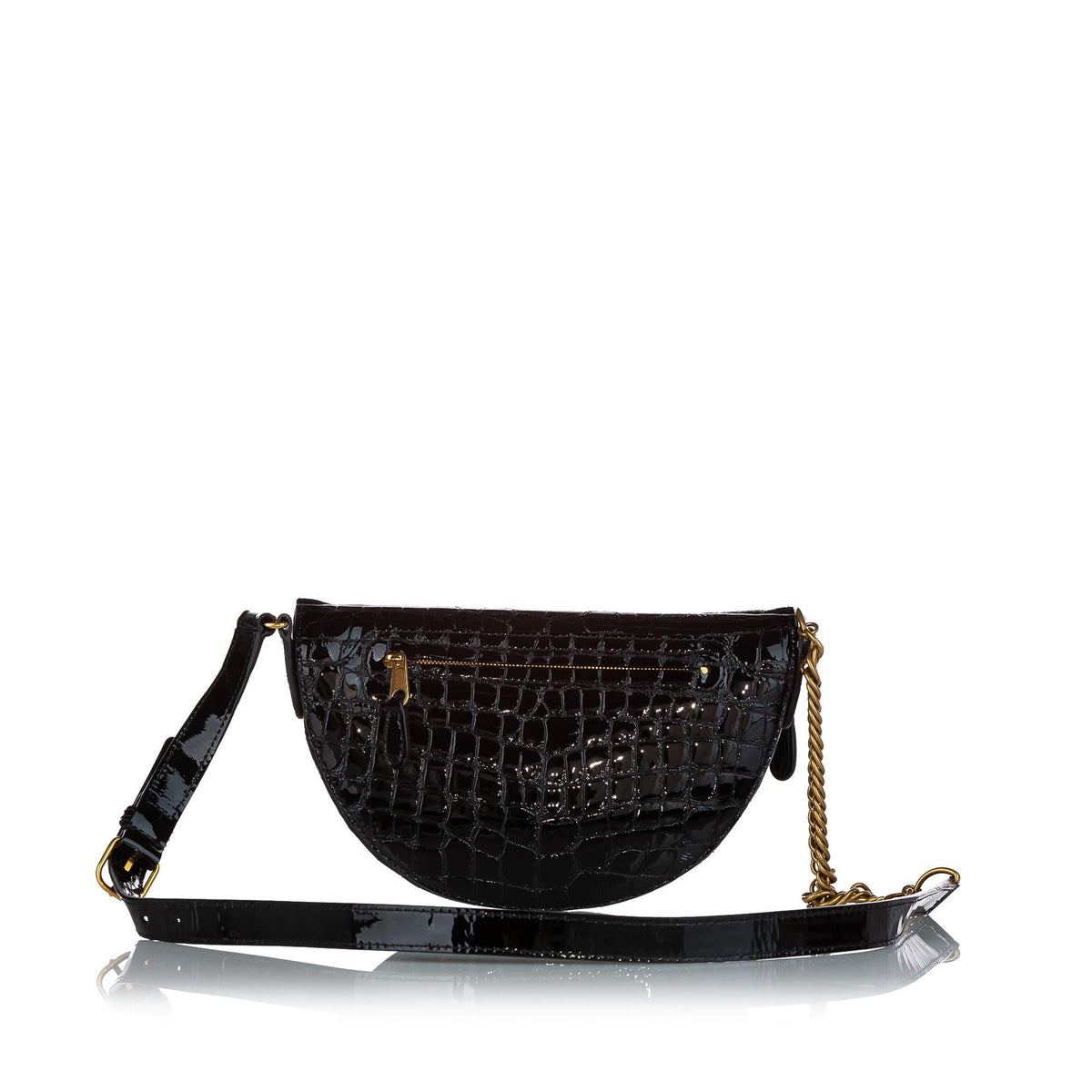 Luxury Balenciaga  Souvenir Embossed Patent Leather Belt Bag (SHG-27024)