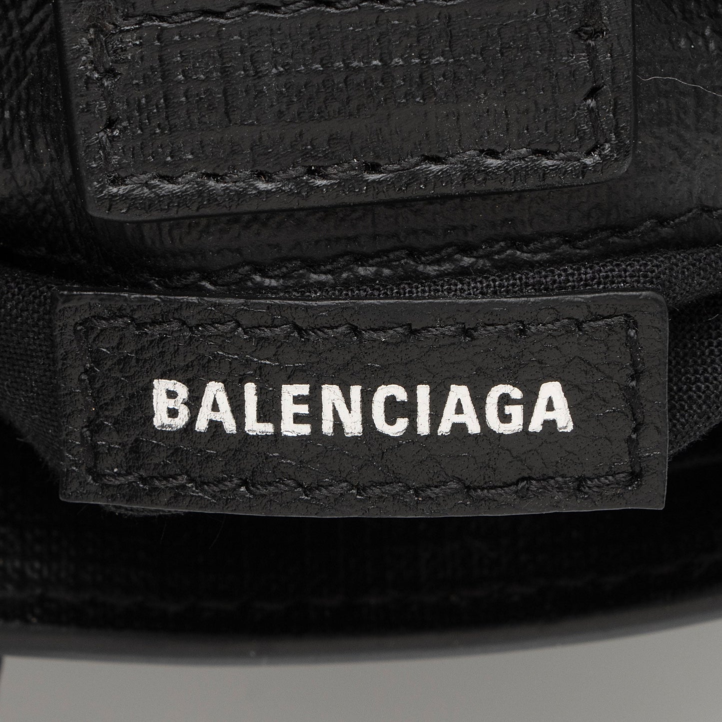 Luxury Balenciaga  Textured Calfskin Phone Holder Crossbody (SHF-vPnMbh)