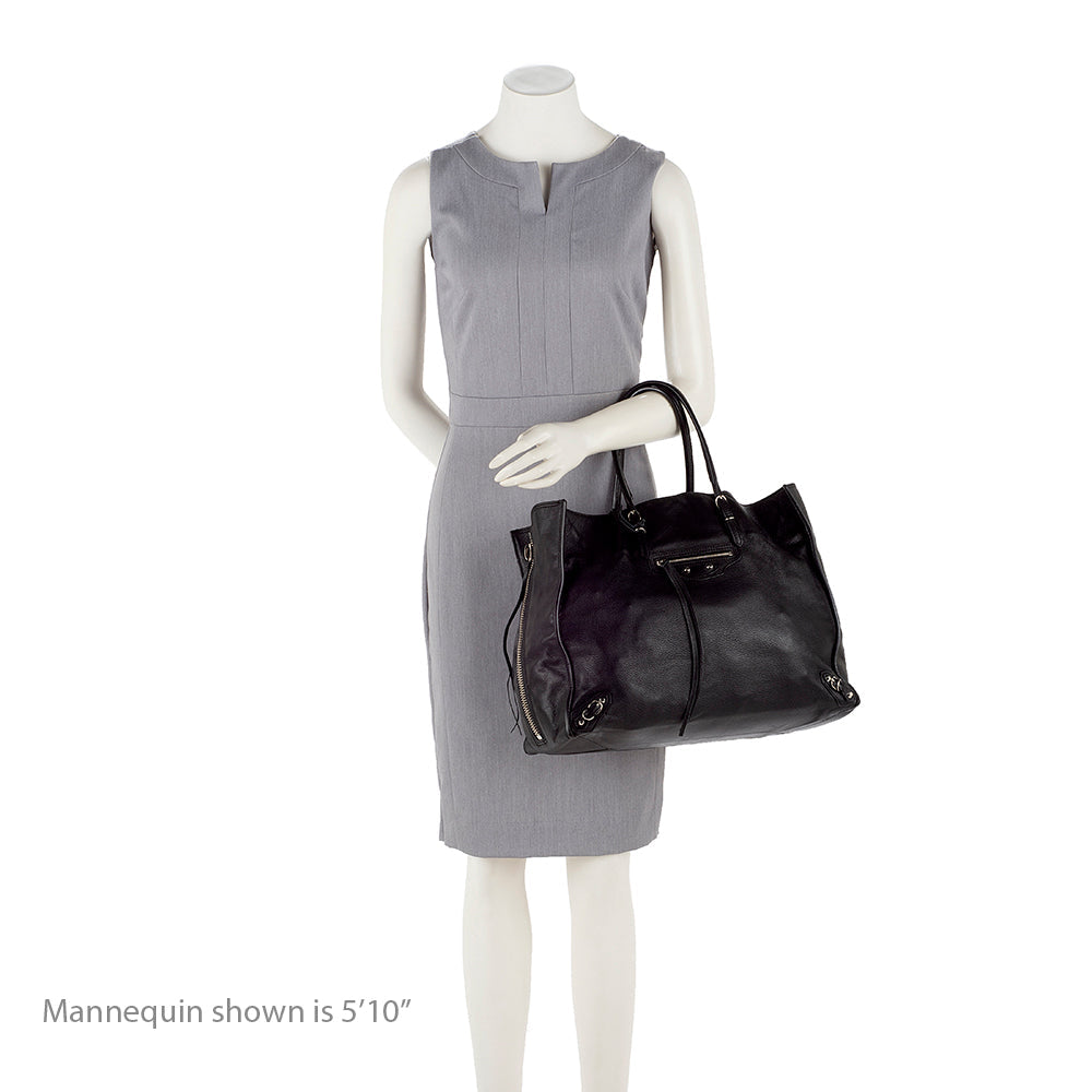 Luxury Balenciaga  Veau Leather Papier A4 Zip Around Tote (SHF-12250)