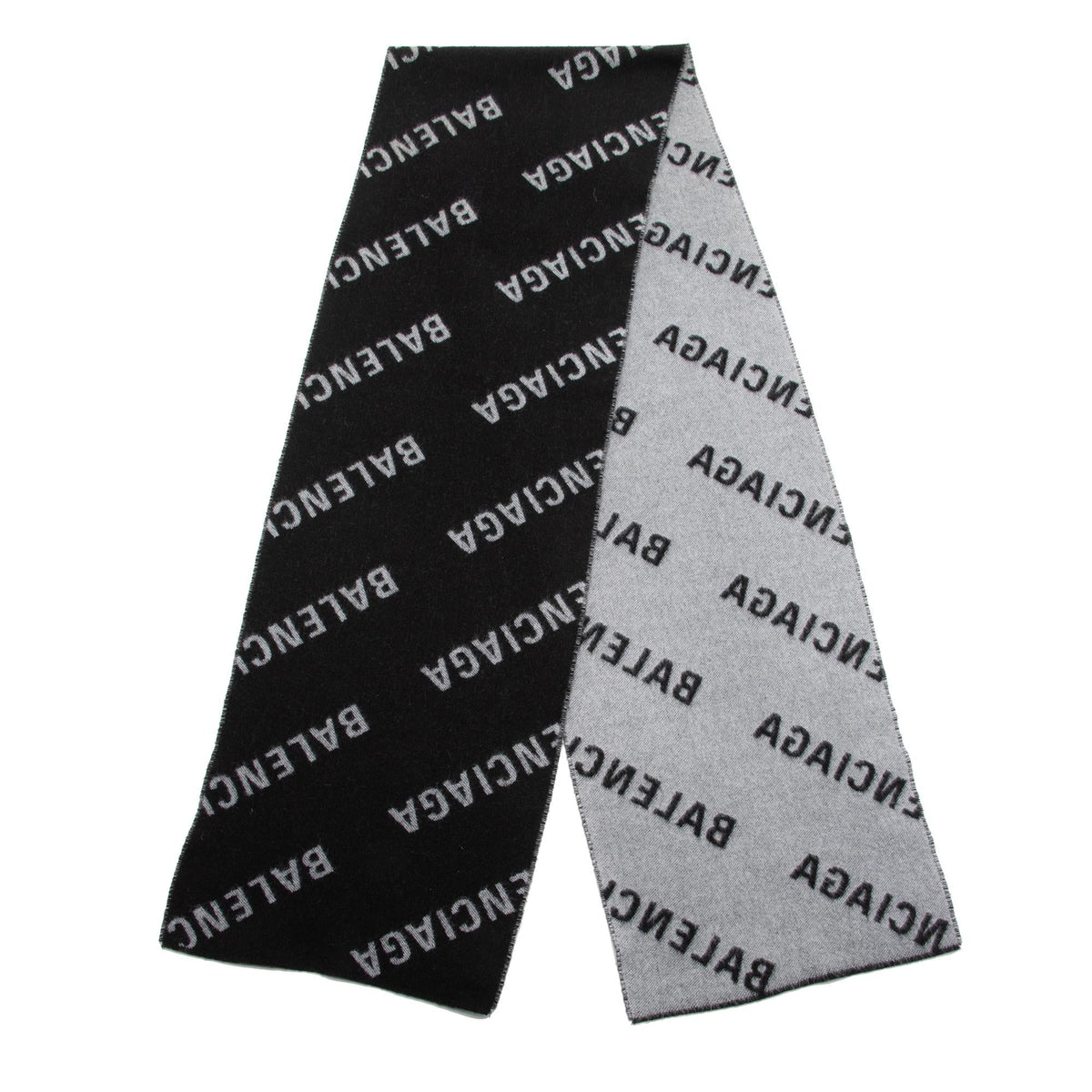 Luxury Balenciaga  Wool Allover Logo Scarf (SHF-23945)