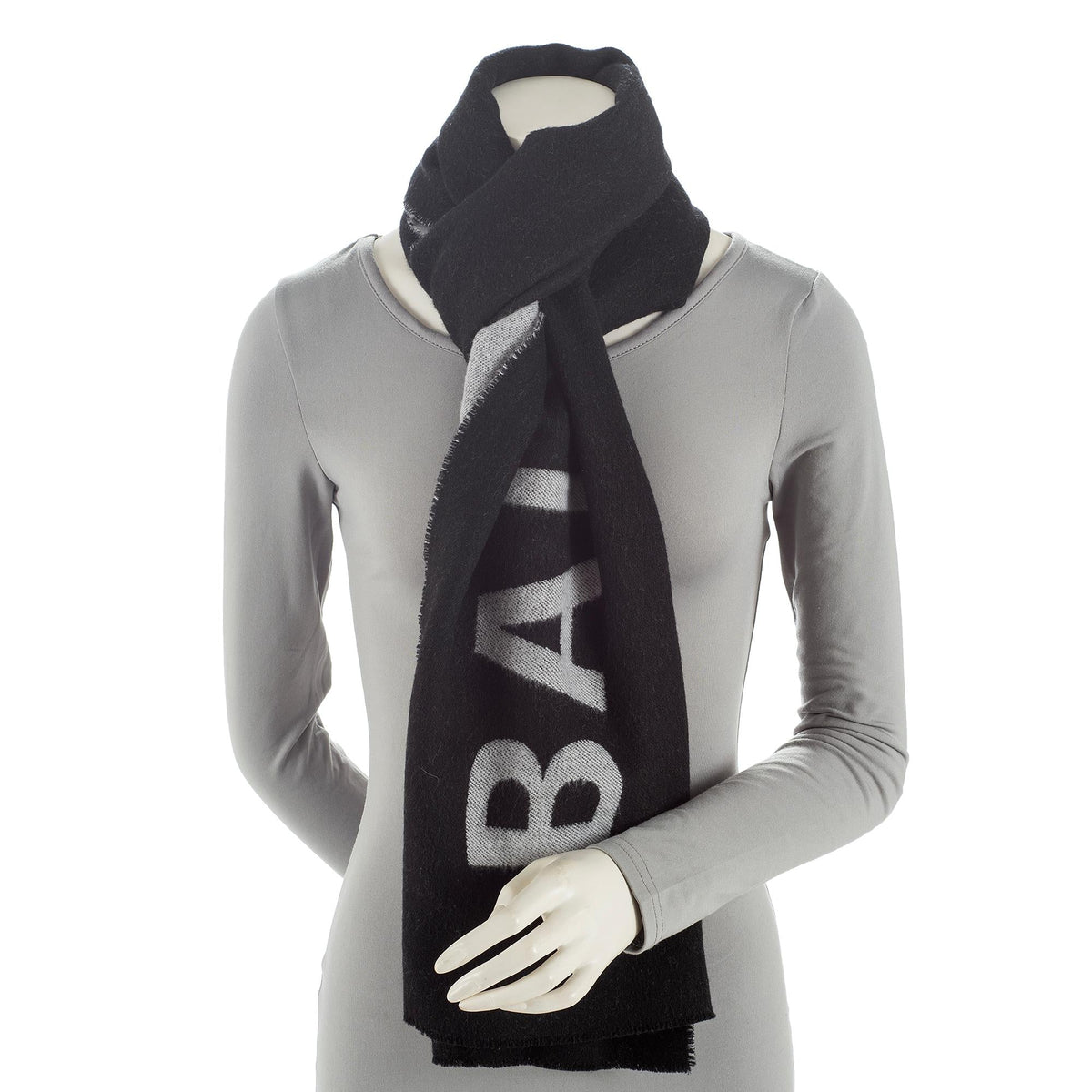 Luxury Balenciaga  Wool Logo Macro Scarf (SHF-23033)