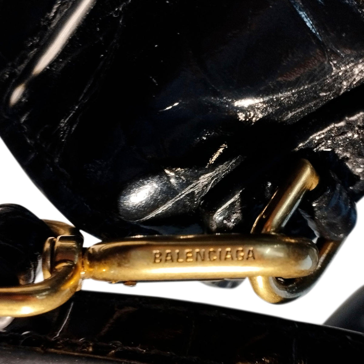 Luxury Balenciaga  XS Embossed Hourglass (SHG-37571)