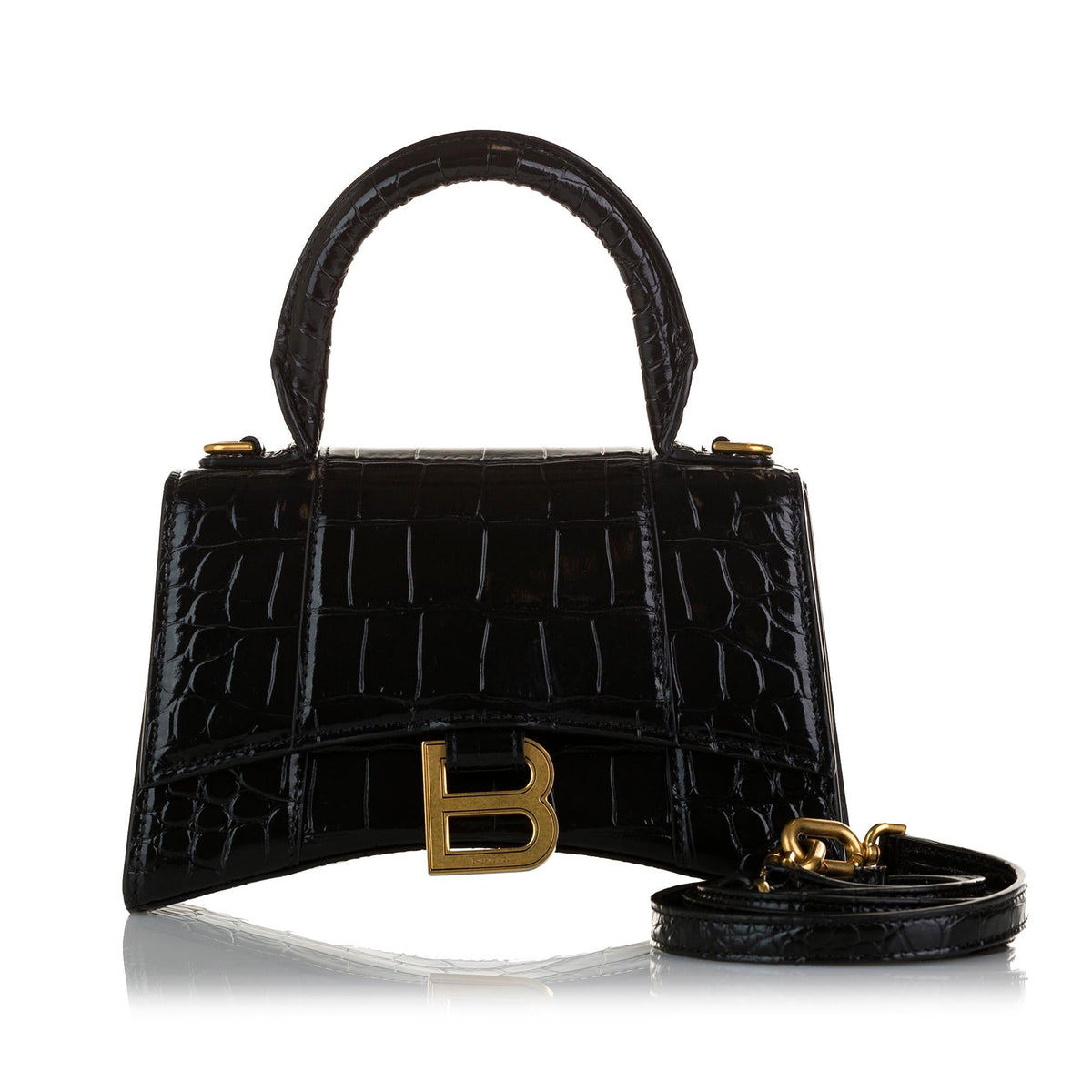 Luxury Balenciaga  XS Embossed Hourglass (SHG-37571)