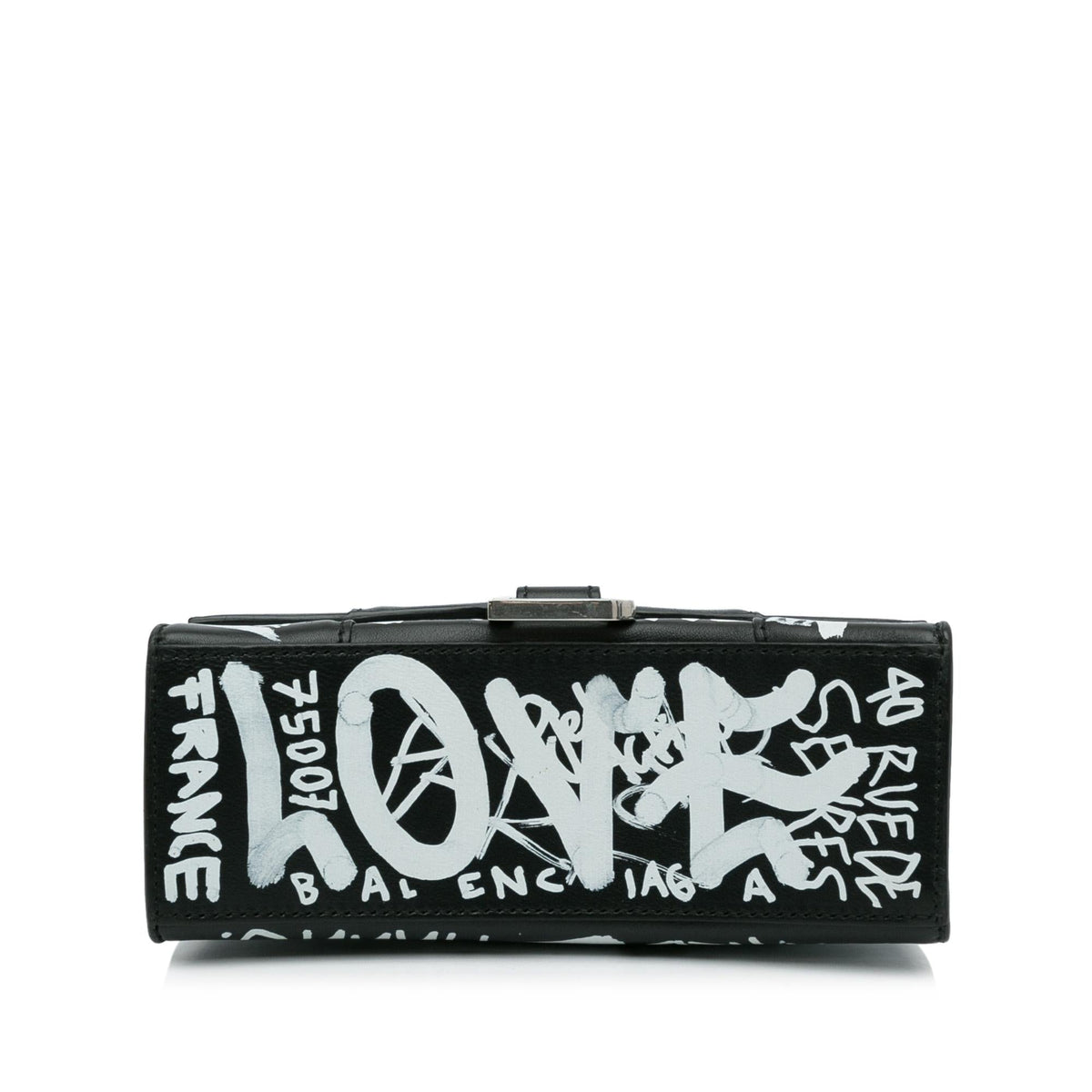 Luxury Balenciaga  XS Hourglass Graffiti Satchel (SHG-heztyI)