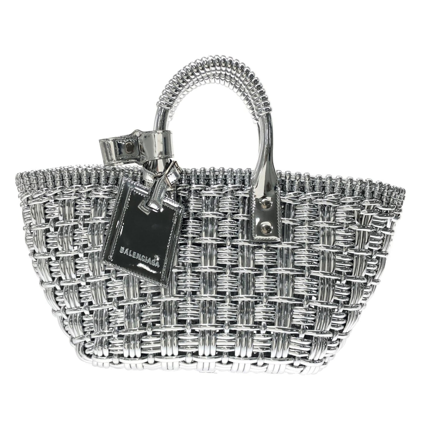 Luxury Balenciaga  XS Mettalic Woven Bistrot Panier Tote (SHG-iHAY00)