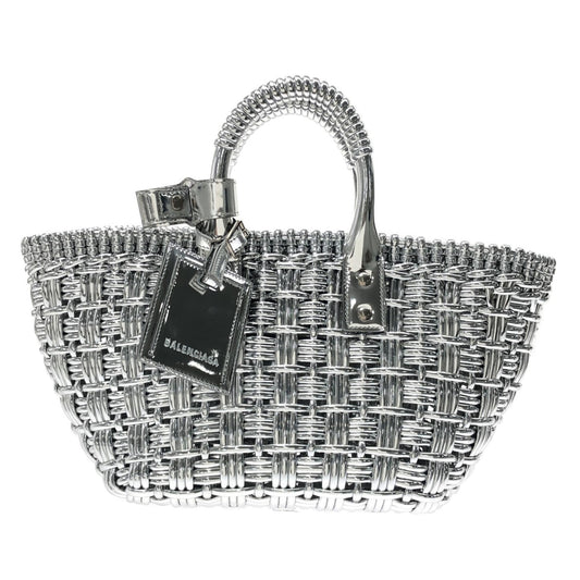 Luxury Balenciaga  XS Mettalic Woven Bistrot Panier Tote (SHG-iHAY00)