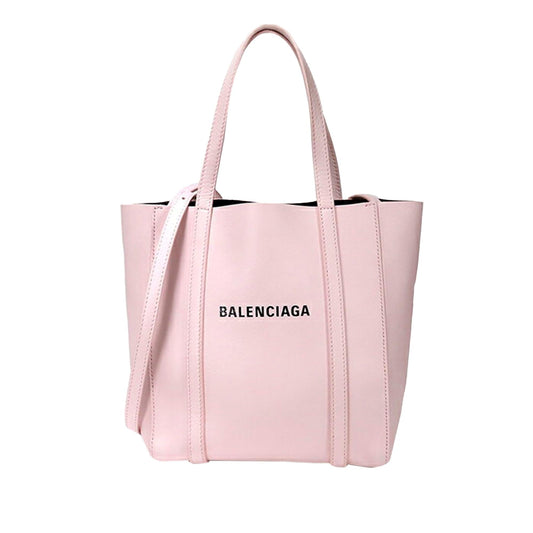 Luxury Balenciaga  XXS Everyday Shopping Tote Leather Satchel (SHG-36965)