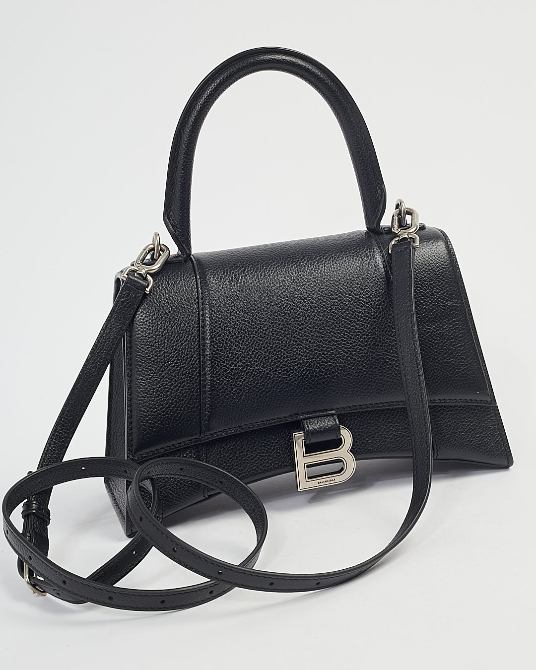 Balenciaga Black Grained Leather Hourglass XS Handbag Box