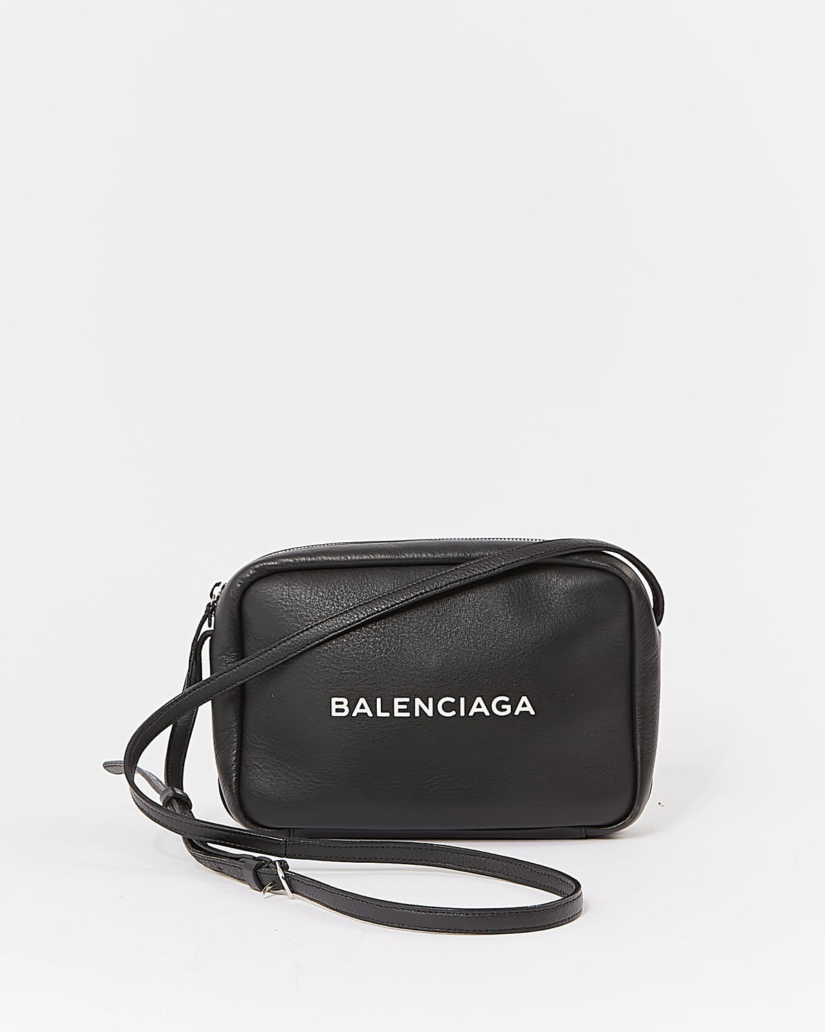 Balenciaga Black Leather Everyday Logo S Camera Bag