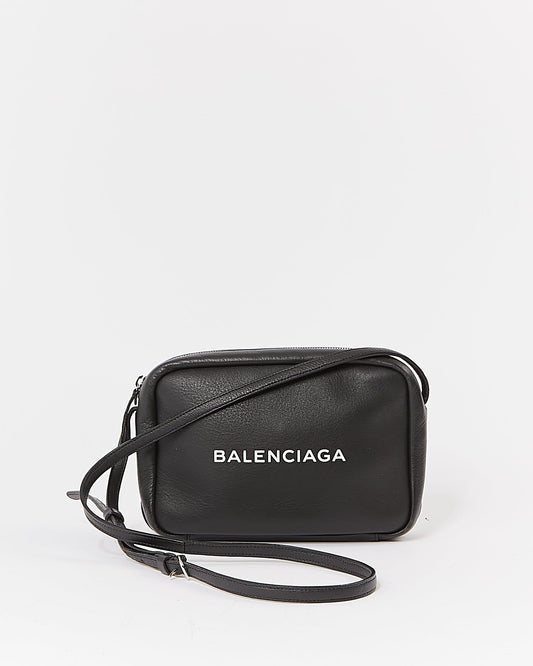 Balenciaga Black Leather Everyday Logo S Camera Bag