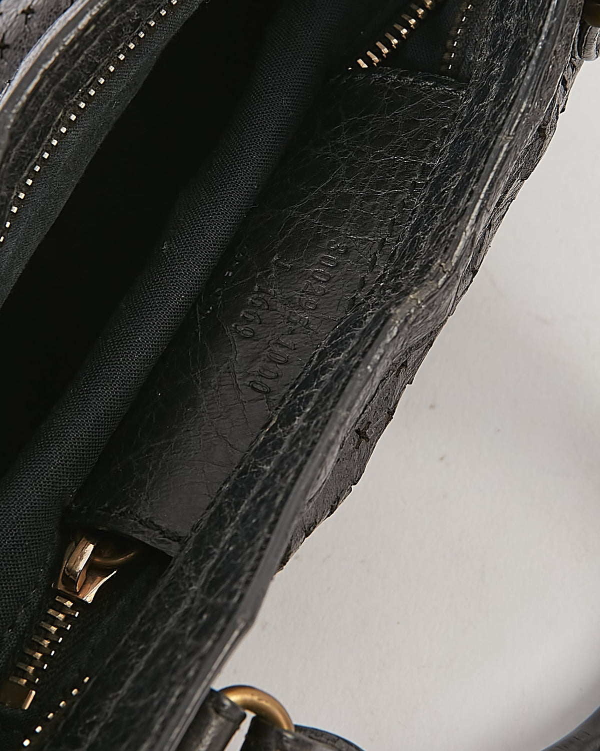 Balenciaga Black Perforated Leather Mini City Bag