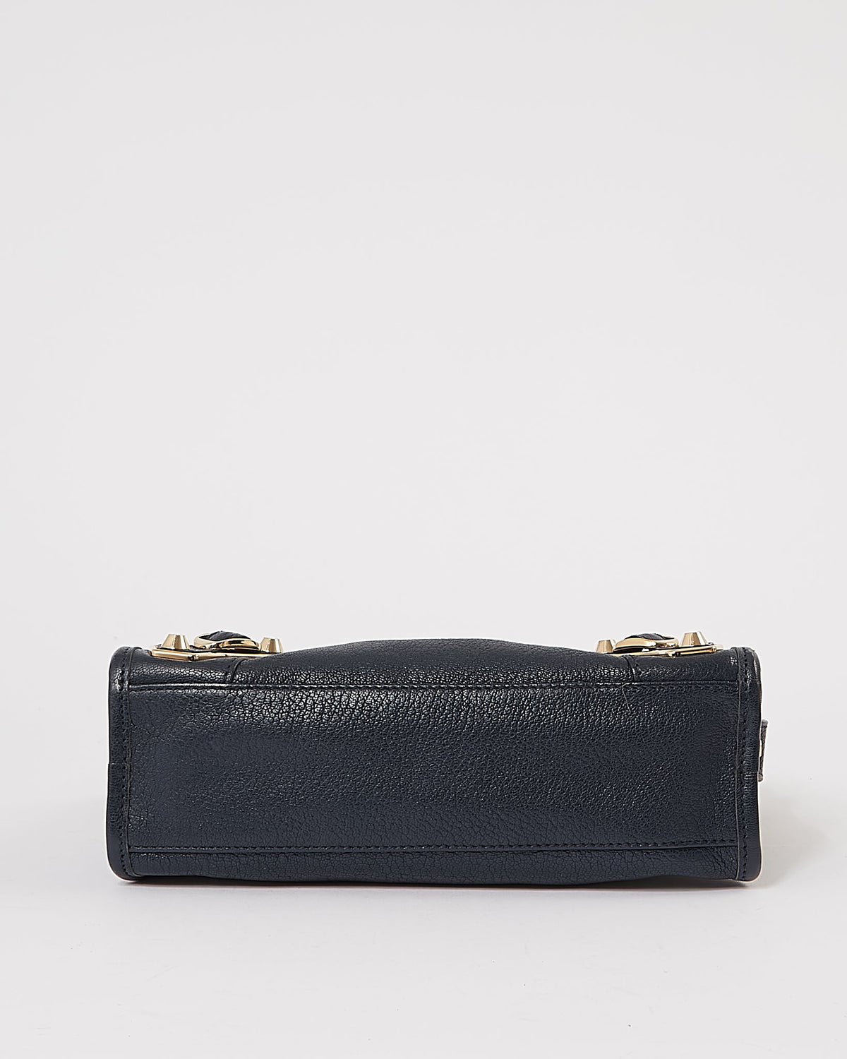 Balenciaga Navy Leather Metallic Edge Mini City Bag