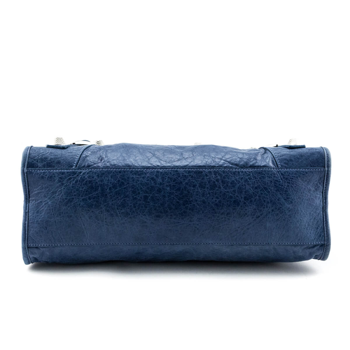 Luxury Balenciaga  Ocean Goatskin Giant 21 Silver City Bag