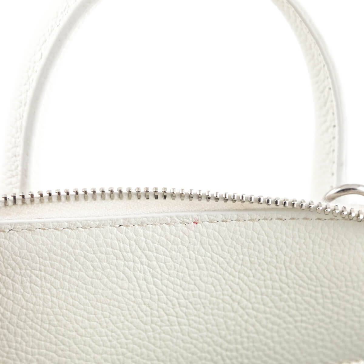 Luxury Balenciaga  White Grained Calfskin XXS Ville Top Handle Bag