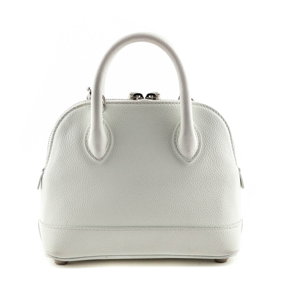 Luxury Balenciaga  White Grained Calfskin XXS Ville Top Handle Bag