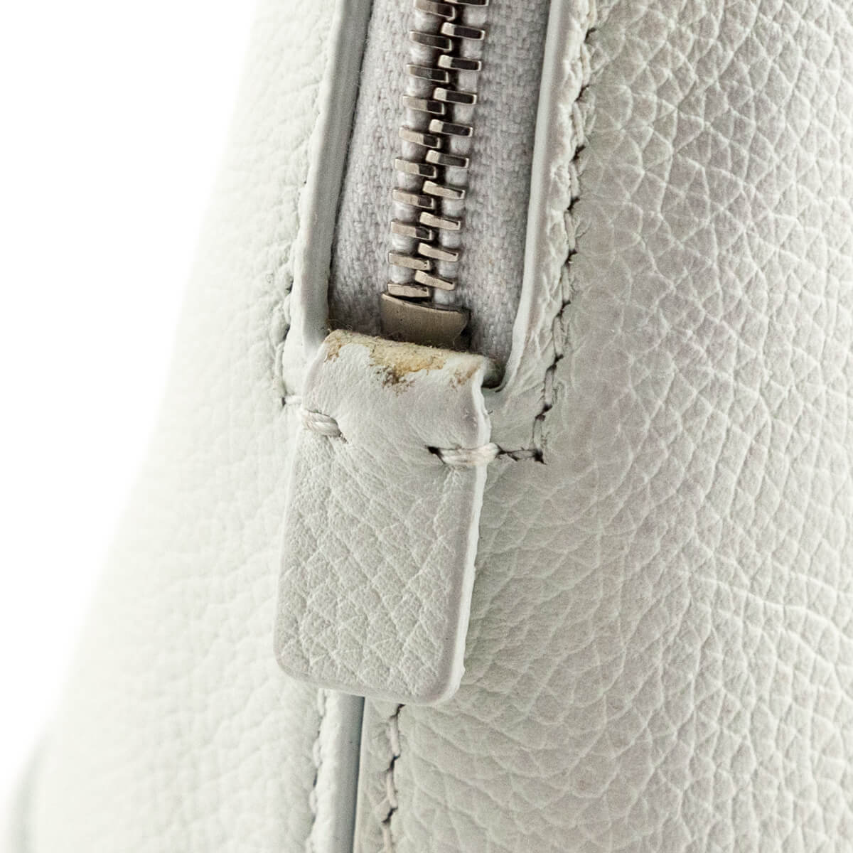 Luxury Balenciaga  White Grained Calfskin XXS Ville Top Handle Bag