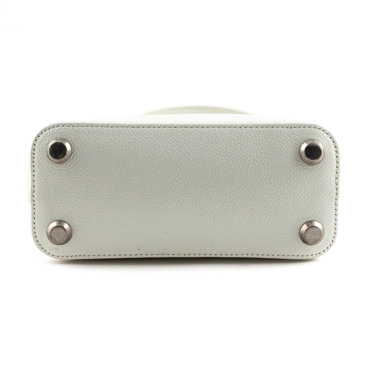 Luxury Balenciaga  White Grained Calfskin XXS Ville Top Handle Bag