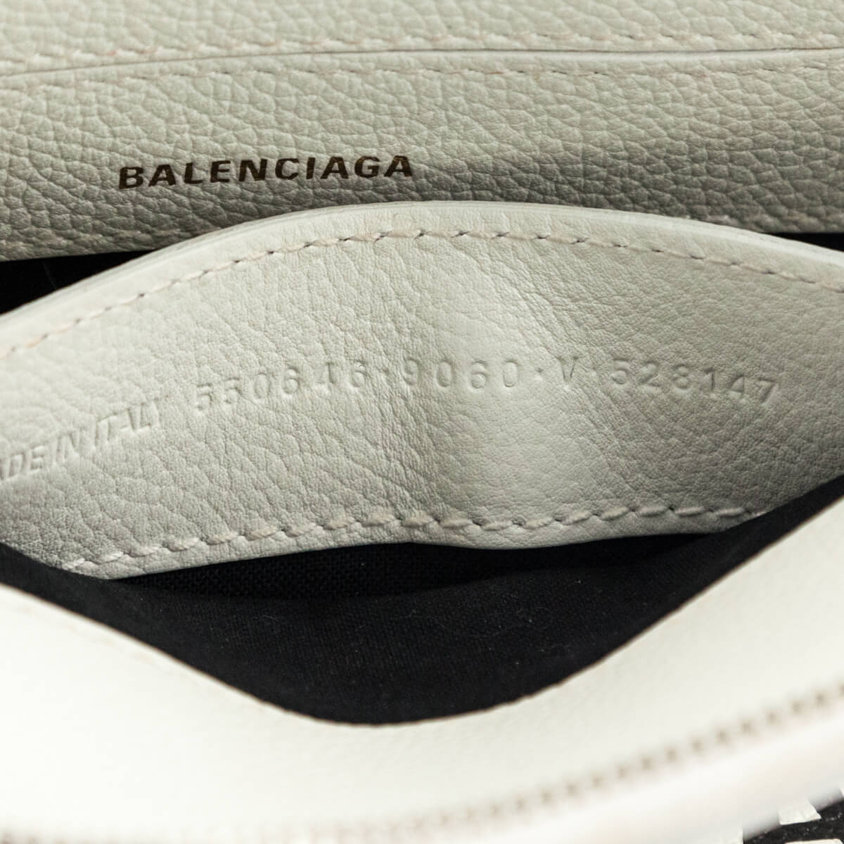 Luxury Balenciaga  White Grained Calfskin XXS Ville Top Handle Bag