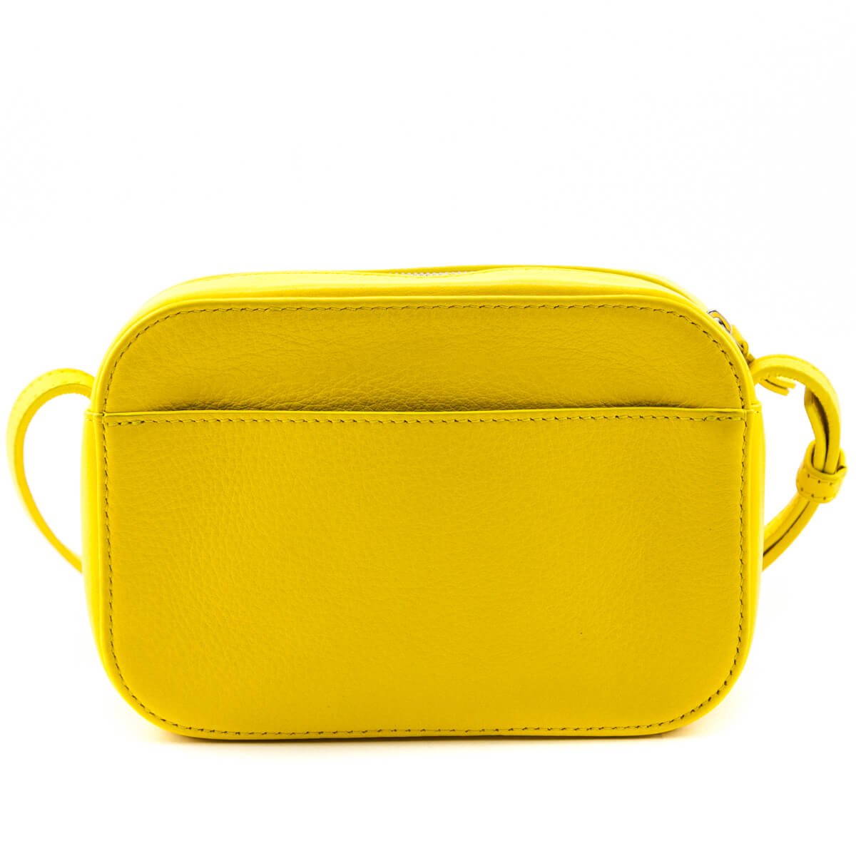 Luxury Balenciaga  Yellow Calfskin Logo XS Everyday Camera Bag