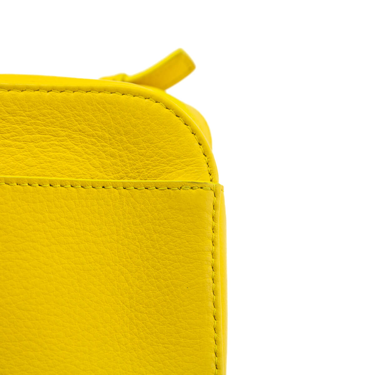 Luxury Balenciaga  Yellow Calfskin Logo XS Everyday Camera Bag