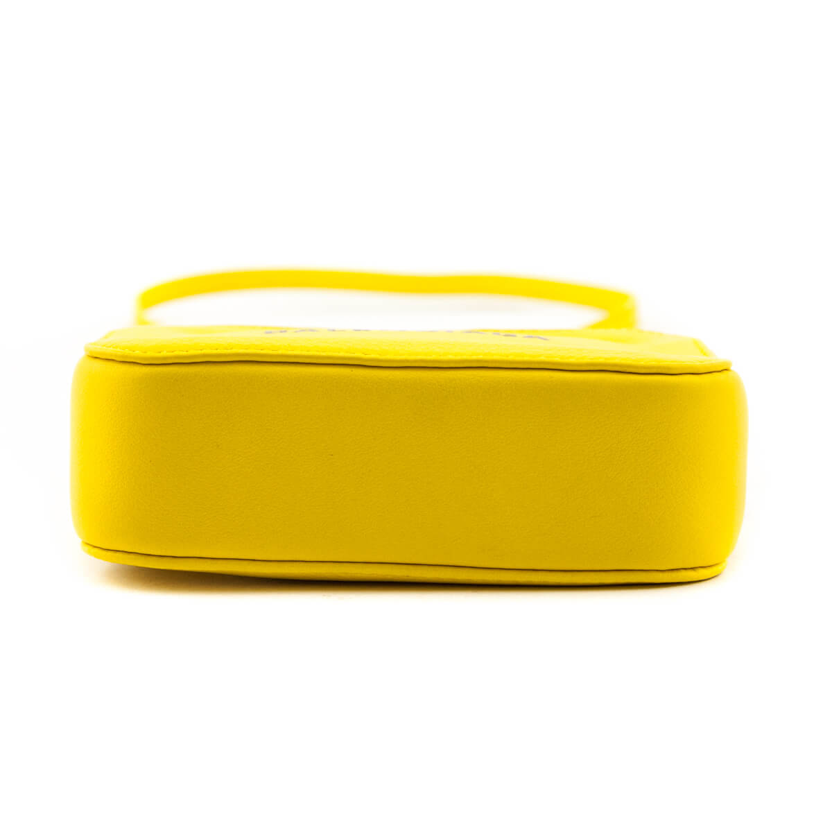 Luxury Balenciaga  Yellow Calfskin Logo XS Everyday Camera Bag