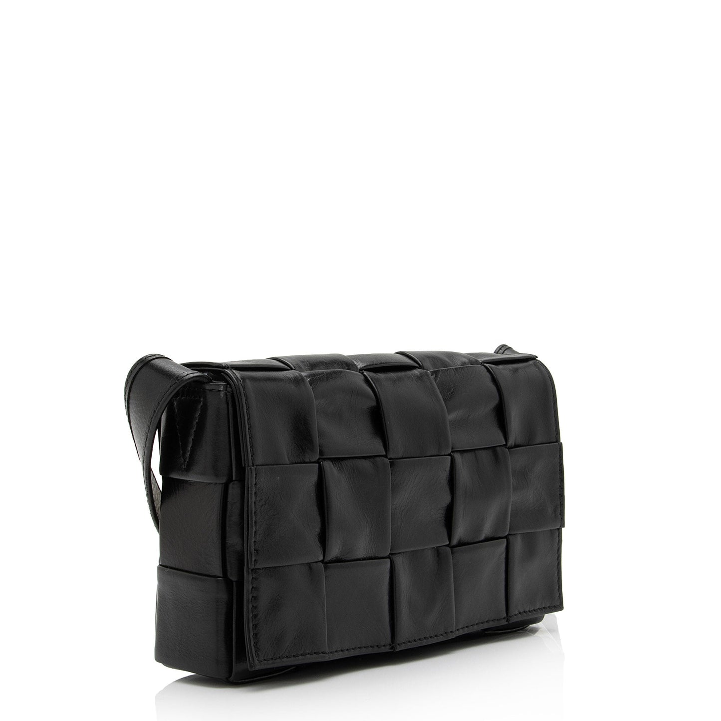 Luxury Bottega Veneta Distressed Calfskin Cassette Small Crossbody Bag (SHF-Mj13CL)