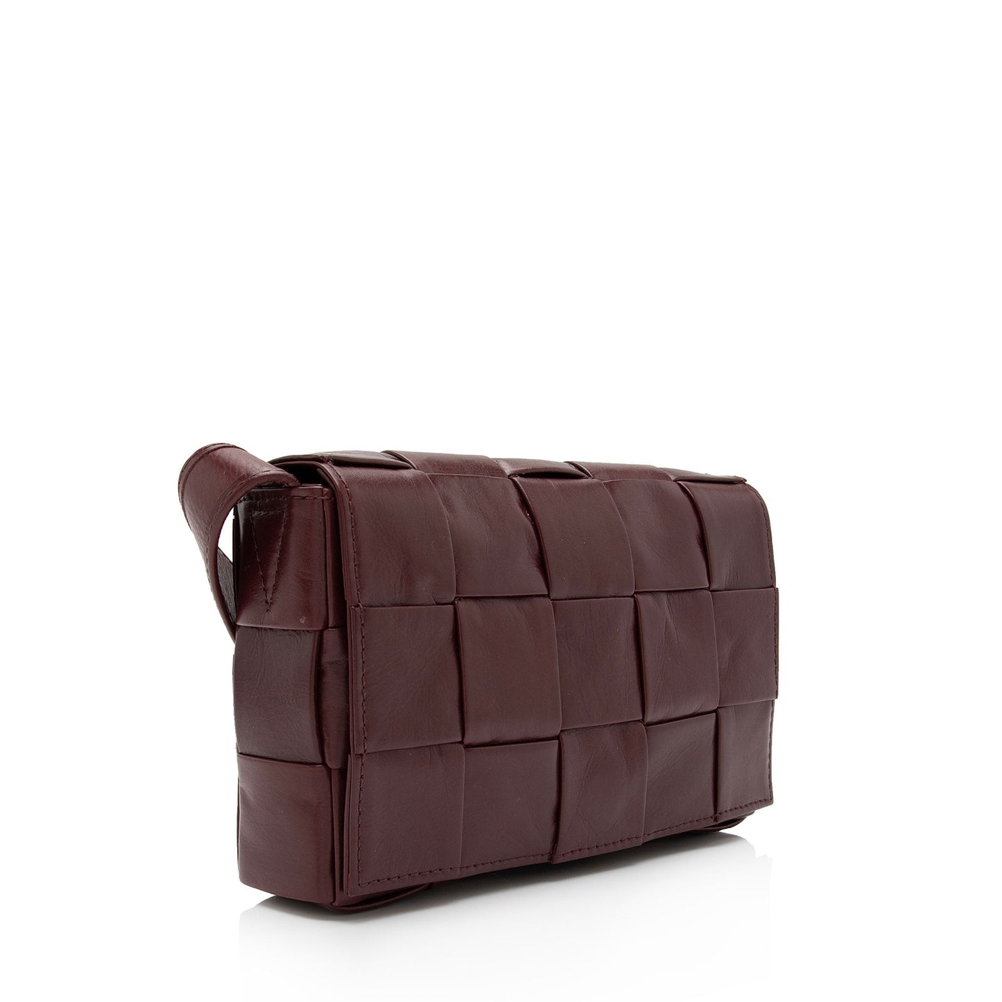 Luxury Bottega Veneta Distressed Calfskin Cassette Small Crossbody Bag (SHF-K6GzFo)