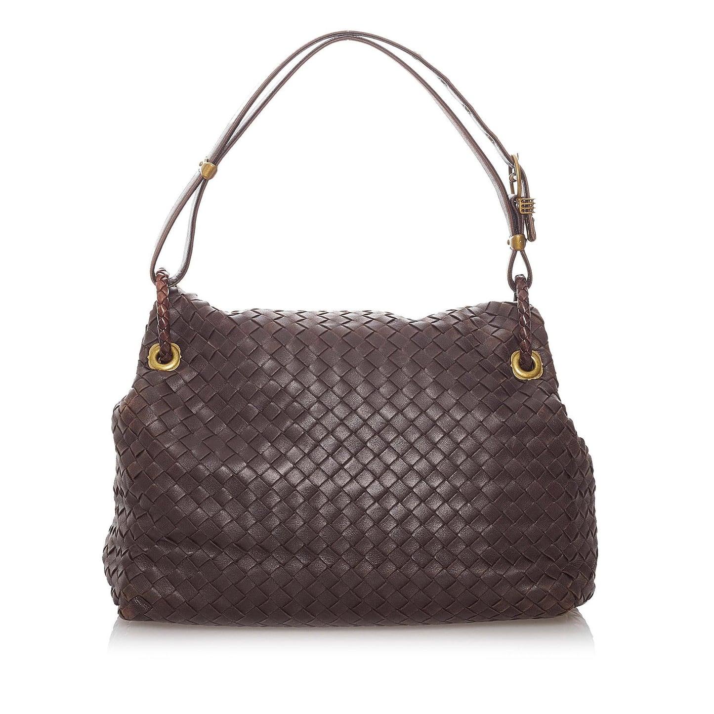 Luxury Bottega Veneta Intrecciato Flap Shoulder Bag (SHG-28630)
