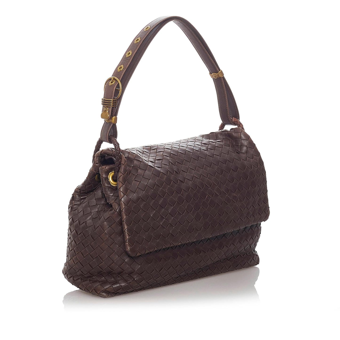Luxury Bottega Veneta Intrecciato Flap Shoulder Bag (SHG-28630)