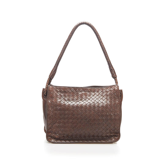 Luxury Bottega Veneta Intrecciato Leather Shoulder Bag (SHG-16999)