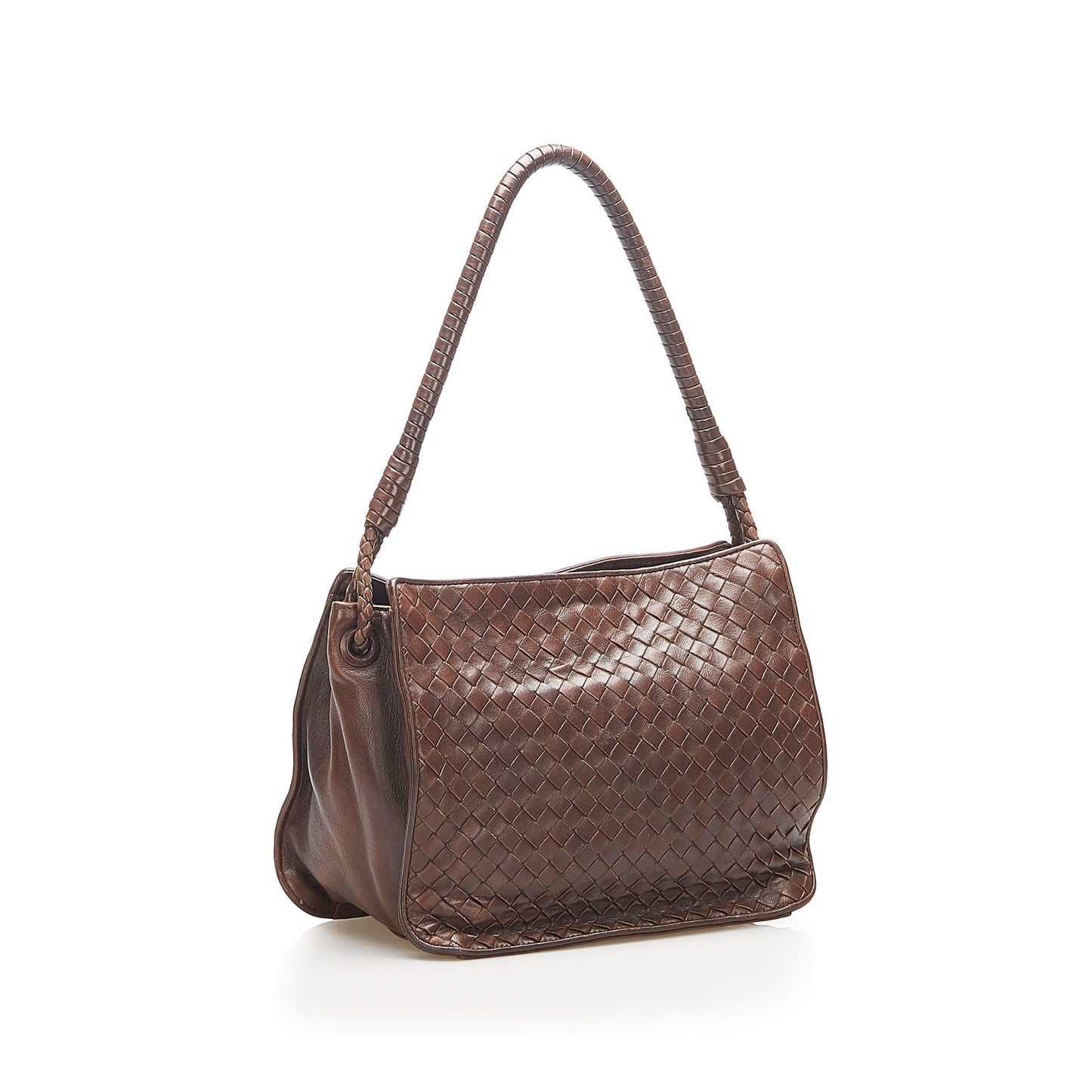 Luxury Bottega Veneta Intrecciato Leather Shoulder Bag (SHG-16999)