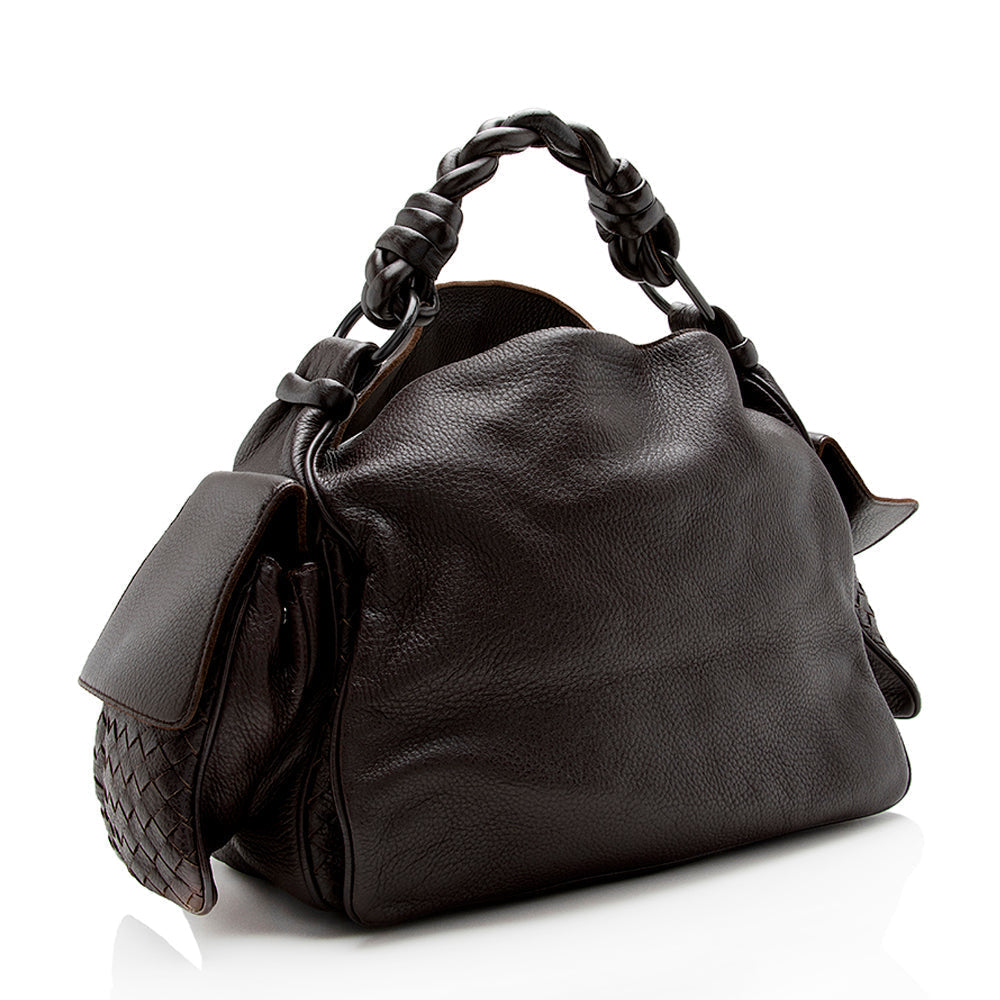 Luxury Bottega Veneta Intrecciato Leather Shoulder Bag (SHF-14344)