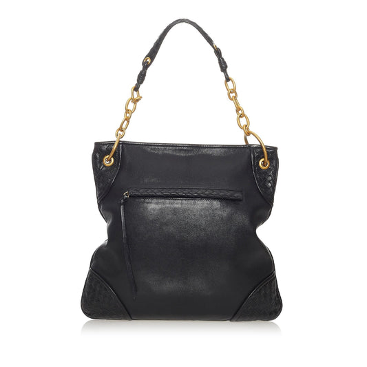 Luxury Bottega Veneta Intrecciato Leather Shoulder Bag (SHG-28132)