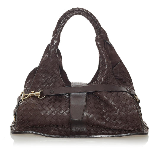 Luxury Bottega Veneta Intrecciato Leather Shoulder Bag (SHG-28194)