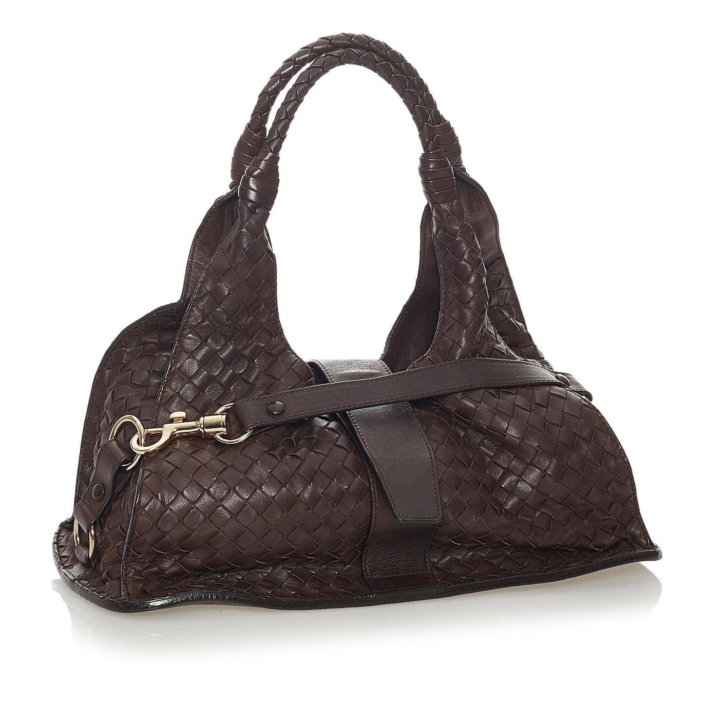 Luxury Bottega Veneta Intrecciato Leather Shoulder Bag (SHG-28194)