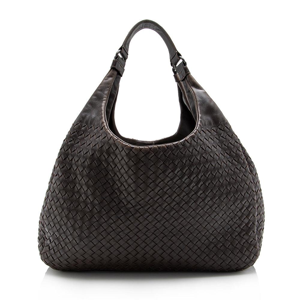 Luxury Bottega Veneta Intrecciato Nappa Campana Medium Shoulder Bag (SHF-16047)
