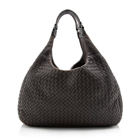 Luxury Bottega Veneta Intrecciato Nappa Campana Medium Shoulder Bag (SHF-16047)